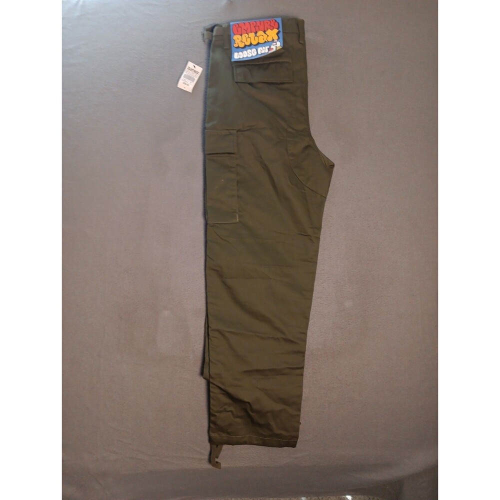 NEW Empyre loose fit relax cargo Pant Men's 32x29 Green Button Fly - Picture 8 of 14